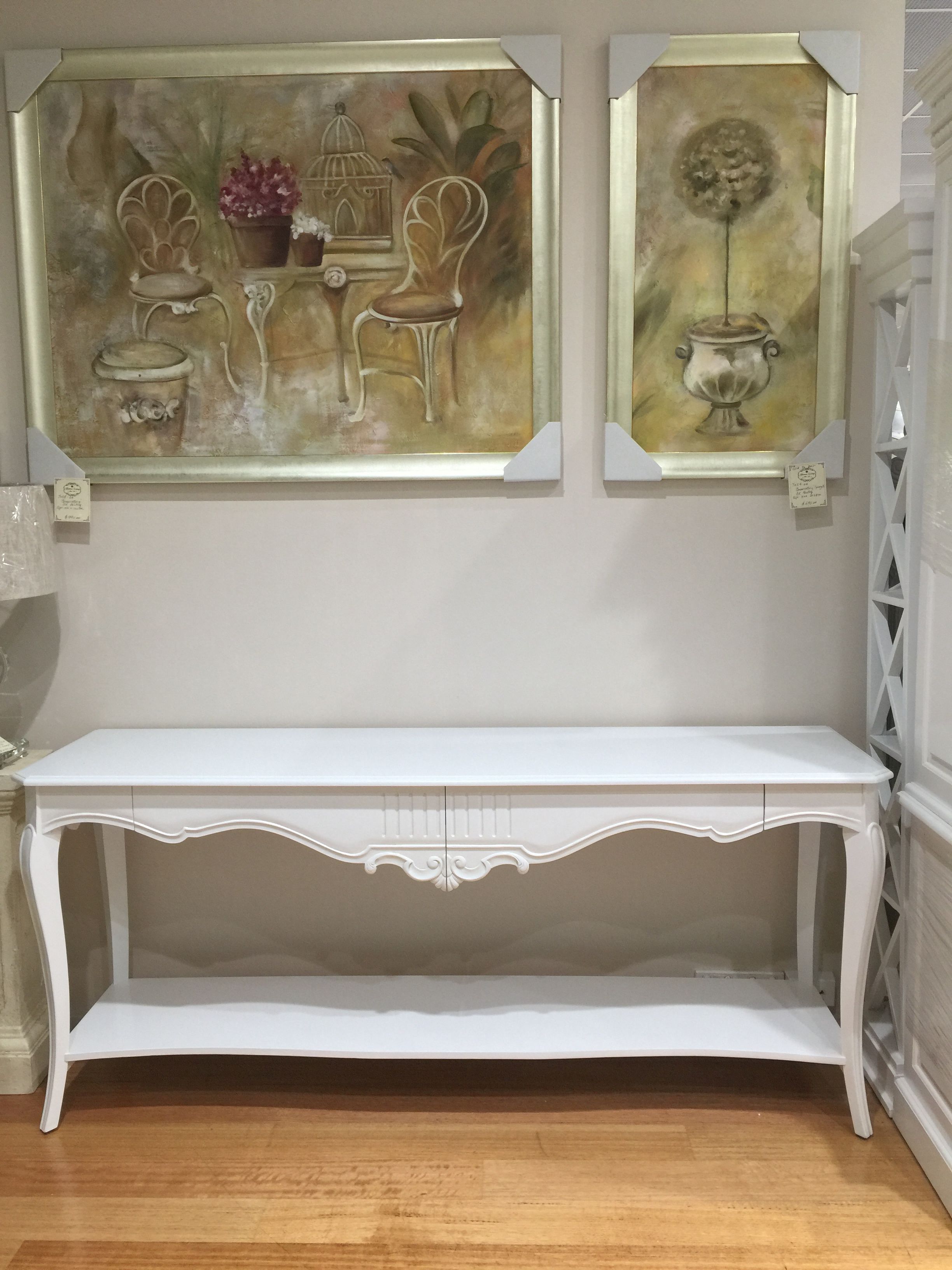 French Console, with Drawers and Shelf